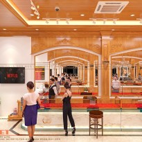 Mẫu tủ vàng đá quý chữ L 